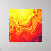 Fiery Abstrakt Flow Art Leinwanddruck (Vorderseite)