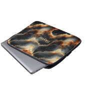 Fiery Abstrakt Lava Marmor Laptop Sleeve - Persona (Vorne Knopf)