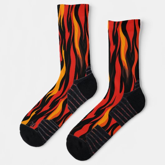 Fiery Abstrakt Pattern Socken (Links)