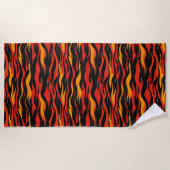 Fiery Abstrakt Pattern Strandtuch (Vorderseite)