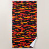 Fiery Abstrakt Pattern Strandtuch (Vorderseite)
