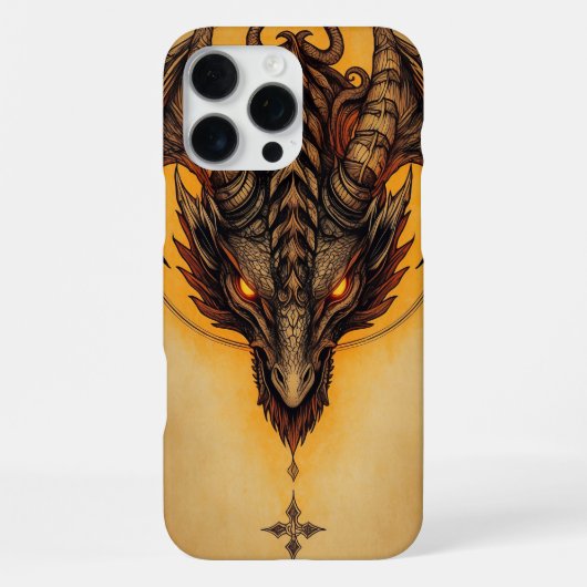 Fiery Ancient Dragon Fantasy Art iPhone Hülle (Rückseite)