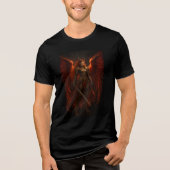 Fiery Angelic Warrior in Red Armor Tri-Blend Shirt (Vorderseite)