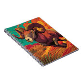 Fiery Aries Zodiac Notebook Notizblock (Rechte Seite)