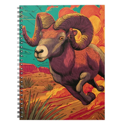 Fiery Aries Zodiac Notebook Notizblock (Vorderseite)