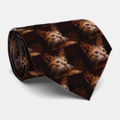 Fiery Art Cat Krawatte (Gerollt)