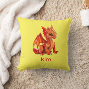 Fiery Baby Dragon Chinese New Year Throw Kissen