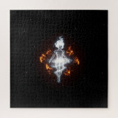 Fiery Ballerina Bell im tiefen Dunklen Weltraum Puzzle (Vertikal)