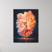Fiery Ballerina Phoenix Rebirth Impasto  Leinwanddruck (Vorderseite)