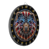 Fiery Bär mit leuchtenden Augen Dartscheibe (Vorderseite Links)