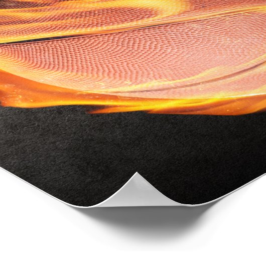 Fiery Basketball Poster (Ecke)