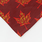 Fiery Blätter Fleecedecke (Ecke)