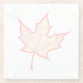 Fiery Blätter Glasuntersetzer (Rückseite)