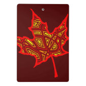 Fiery Blätter Mini Klemmbrett (Rückseite)