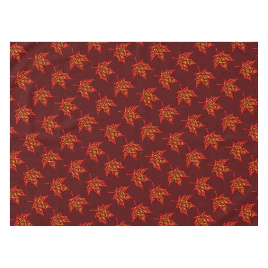 Fiery Blätter Tischdecke (Vorderseite (Horizontal))