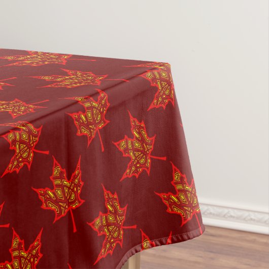 Fiery Blätter Tischdecke (Beispiel)