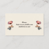 Fiery Bloom Business Card Visitenkarte (Rückseite)