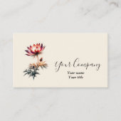 Fiery Bloom Business Card Visitenkarte (Vorderseite)