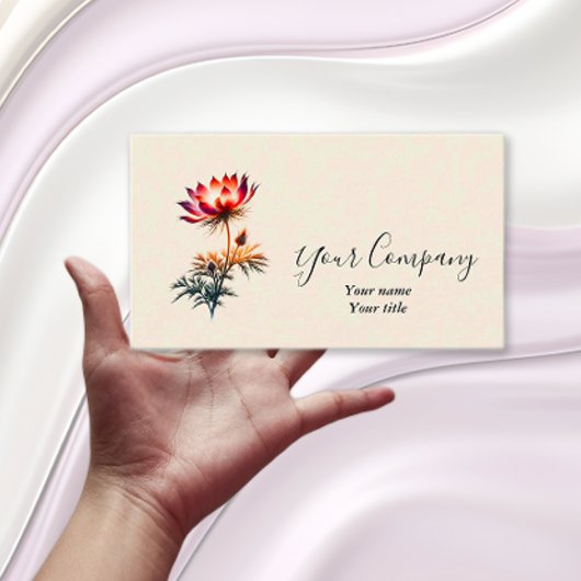 Fiery Bloom Business Card Visitenkarte