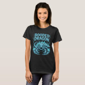 Fiery Blue Hooded Dragon T-Shirt (Vorne ganz)