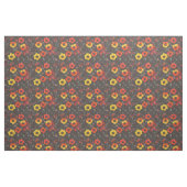 Fiery Blume auf dunklem Hintergrund Stoff (Fat Quarter (45,7 x 55,9 cm))