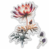 Fiery Blume Aufkleber (Vorderseite)