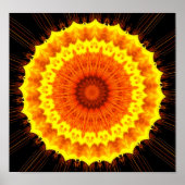 Fiery Blume Mandala Poster (Vorne)