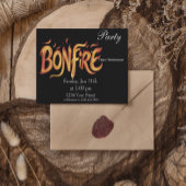 Fiery Bonfire Art Einladung
