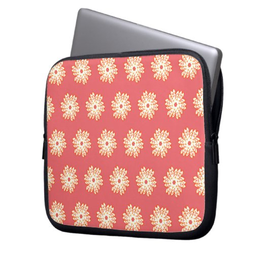 Fiery Bright kaleidoscope Pattern Boho Style Laptopschutzhülle (Vorderseite Links)