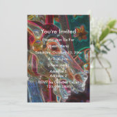 Fiery Carousel Horse Fantasy Party Einladung (Stehend Vorderseite)