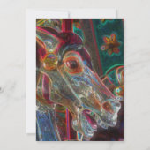 Fiery Carousel Horse Fantasy Party Einladung (Rückseite)