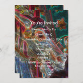 Fiery Carousel Horse Fantasy Party Einladung (Vorne/Hinten)