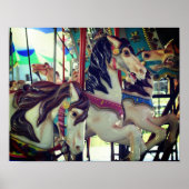 Fiery Carousel Horse Trio Poster (Vorne)