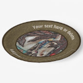 Fiery Carousel Pferde Personalisiertes Party Pappteller (Schrägansicht)