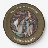 Fiery Carousel Pferde Personalisiertes Party Pappteller (Vorderseite)