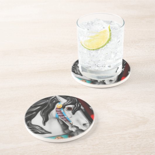 Fiery Carousel Pferde Untersetzer (Seite)