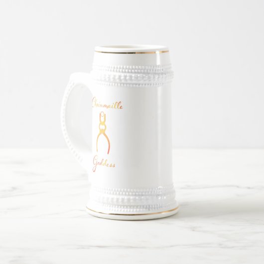 Fiery Chainmaille Goddess Bierglas (Vorderseite Links)