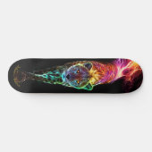 Fiery Cheetah Glows Cool Style Skateboard (Horizontal)