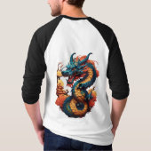 Fiery Chinese Dragon T - Shirt (Rückseite)