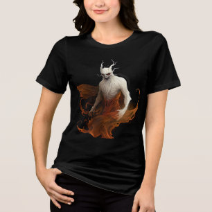 Fiery Clawed Wraith with Glowing Eyes Tri-Blend Shirt