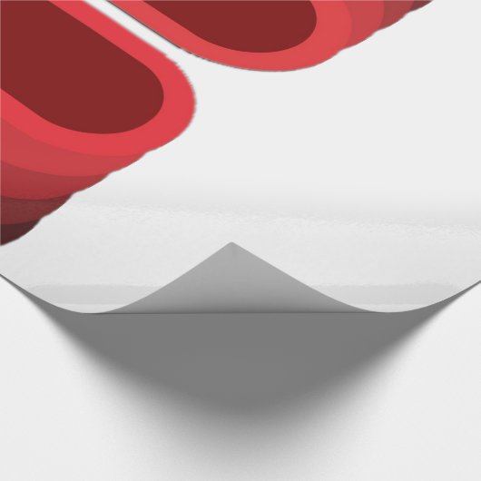 Fiery Contrast: Red & Black Luxe Geschenkpapier (Ecke)