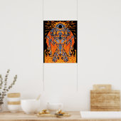 Fiery Cosmic Entity Poster (Küche)