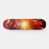Fiery Cosmic Explosion Skateboard (Horizontal)