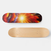 Fiery Cosmic Explosion Skateboard (Horizontal)
