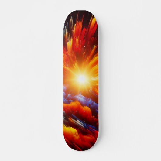 Fiery Cosmic Explosion Skateboard (Vorne)