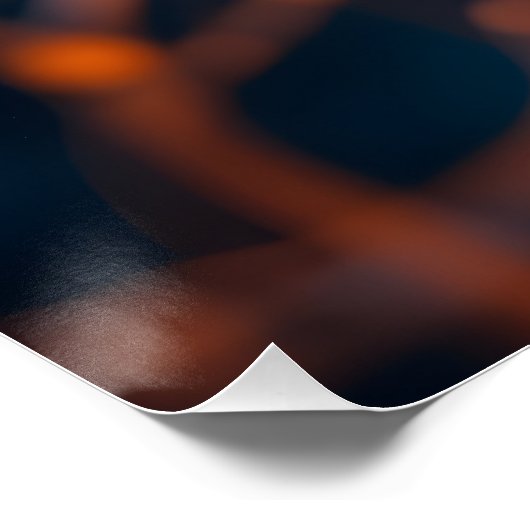 Fiery Cosmic Veins Poster (Ecke)