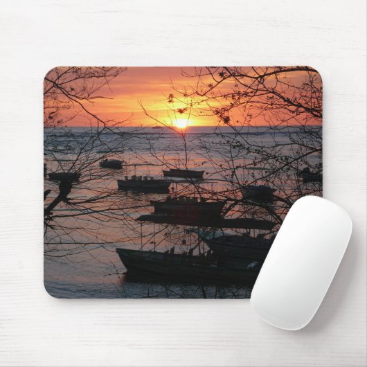 Fiery Costa Rican Sunset in Tamarindo Mousepad (Mit Mouse)