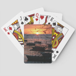 Fiery Costa Rican Sunset in Tamarindo Spielkarten