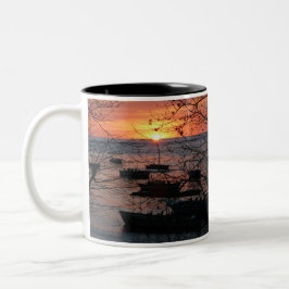 Fiery Costa Rican Sunset in Tamarindo Zweifarbige Tasse