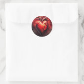 Fiery Cracked Heart Sticker - Symbol der Leidensch (Tasche)